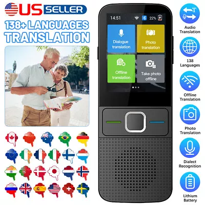 Portable Offline Voice Translator Smart 137 Languages Real Time Translate Device • $56.99