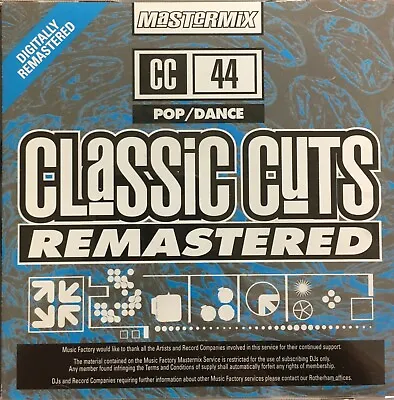 Mastermix Classic Cuts CD - Pop/Dance (CC44) • £6.95
