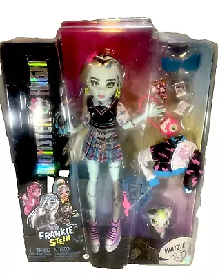 Monster High Frankie Stein Doll Collectable With Accessories & Pet Dog NEW • $26.99