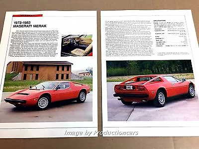 Maserati Merak Original Car Review Print Article J669  1978 1979 1980 1981 1982 • $9.56