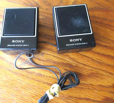 Sony Mini Stereo Speaker System SRS-3 For Walkman 3.5mm Jack • $14