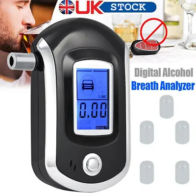 £7.88 • Buy UK Police Digital Breath Alcohol Analyzer Tester LCD Breathalyzer Test Detector
