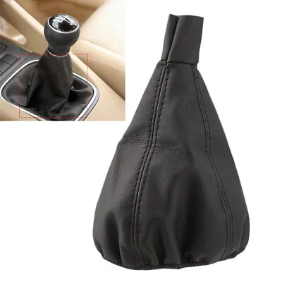 $6.55 • Buy Car Interior Gear Shift Stick Gaiter Boot Dust Proof Cover Black PU Leather 