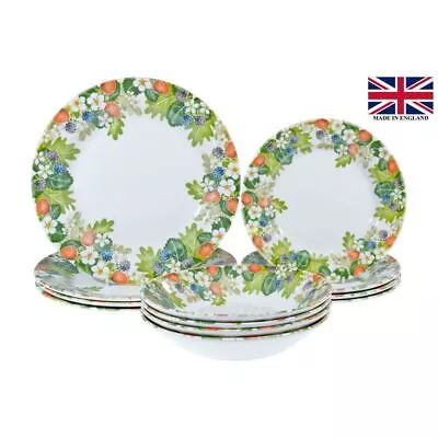 Queens By Churchill - 12pc Dinner Set Strawberry Harvest (Made In England) • $59