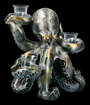 Large Kraken Figure As Tea Light Holder - Fantasy Octopus Candle Holder • £61.30