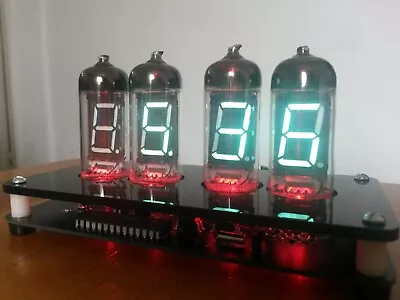 $79 • Buy IV-11 (ИВ-11) VFD CLOCK WITH RED BACKLIGHT Assembled NIXIE ERA [USB Powered]