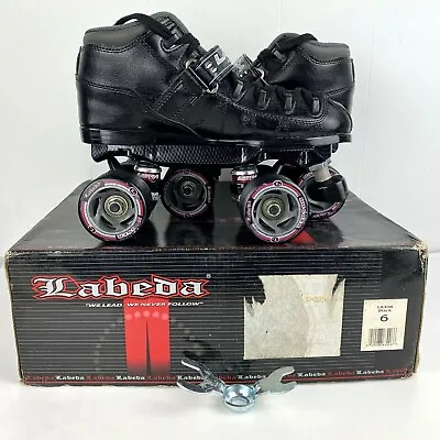 LABEDA MOMBO PRO ROLLER SKATES Size 6 Black Accu-Fit L630B • $174.95