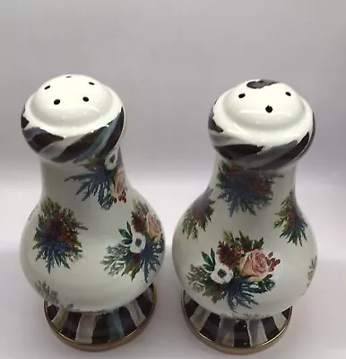 MACKENZIE CHILDS HIGHBANKS Salt & Pepper Shaker Set - Chipped • $38