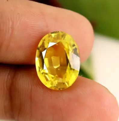 Lab-Created Oval Cut Shapes Yellow Sapphire Certified 8-10 Carat Loose Gemstones • $1.99