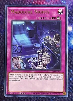 Yu-Gi-Oh! TCG Madolche Nights Maximum Gold MAGO-EN070 1st Edition Rare • $1.46