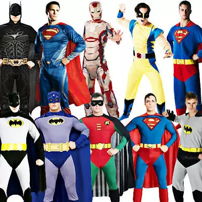 £33.99 • Buy Superhero Mens Fancy Dress Marvel Comic Book Character Halloween Adults Costume