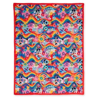 Disney Mickey Mouse Rainbow Pride Throw Blanket 5' X 6 Ft -NEW • $34.95