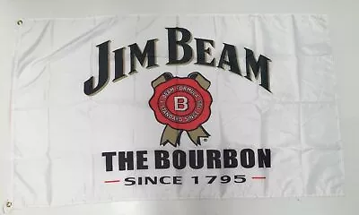 Jim Beam Style 3 Banner Flag - Kentucky Straight Bourbon Black Man Cave Alcohol • $39.90