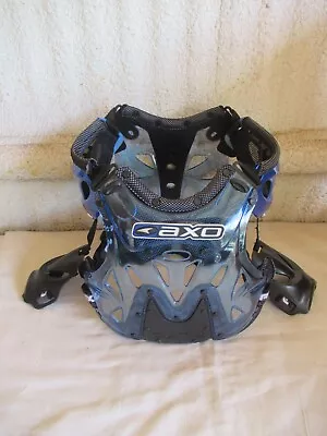 AXO Racing Motocross MX ATV Chest Protector Clear Blue Adult Size Nice Condition • $20.50