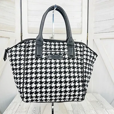 Vera Bradley Quilted Houndstooth Tote Bag Black White Large • $30