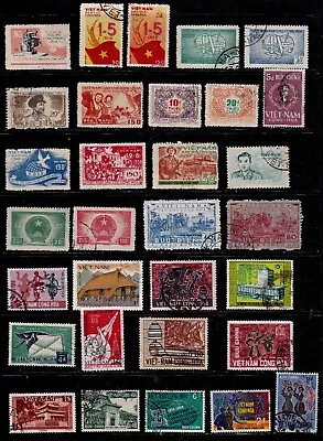 Vietnam Postage Stamps Used & Cto Selection Clean Issues Rice Papers 31v • £1