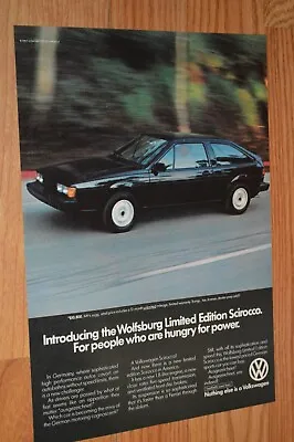 ★1983 Vw Wolfsburg Limited Edition Scirocco Original Vintage Advertisement Ad 83 • $9.99