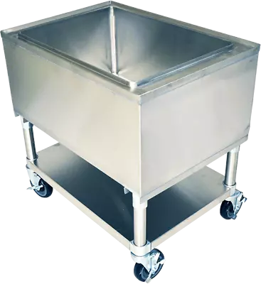 21  X 24  Stainless Steel Mobile Ice Bin • $695