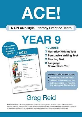 NAPLAN*-style Literacy Practice Tests Year 9 With Year 9 Reading Magazine • $46.99