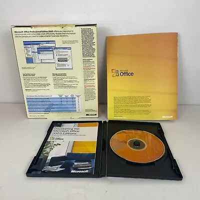 Microsoft Office 2003 Professional Edition W/ Product Key & Manual 2-Discs • $17.46