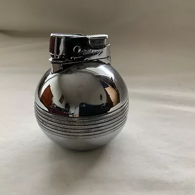 Old Vintage  Albany  Chrome Cricket Ball Table Lighter • $24.87