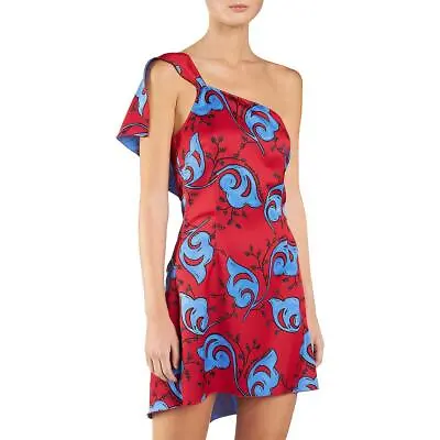 Versace Jeans Couture Womens Envers Printed One Shoulder Sheath Dress BHFO 2497 • $67.99