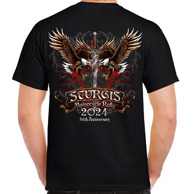 2024 Sturgis Motorcycle Rally Fearless Eagle Dagger T-Shirt • $16.99