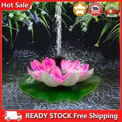 Lotus Shape Pond Decoration Useful Solar Powered Fountain Pump For Decore Garden • £11.87