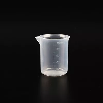 1/2/10Pcs 100ml Mini Plastic Clear Measuring Cup Jug Beaker Tool For Kitchen/Lab • £2.63