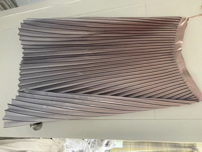 £15 • Buy Ladies Silver And Pink (metallic Rose) Pleated Skirt Reiss UK Size 12