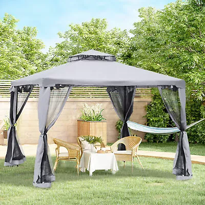 Outdoor Patio Gazebo Pavilion Canopy Tent W/ 2-Tier Roof • $136.95