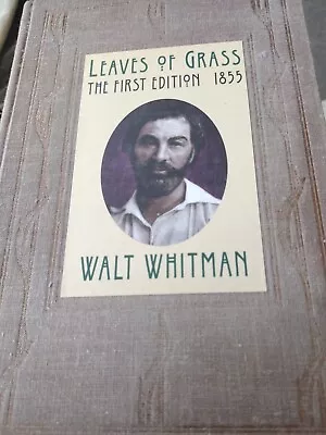 Walt Whitman Leaves Of Grass The First Edition 1855 Barnes & Noble Hardback Nice • $19.99