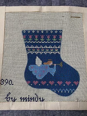 Needlepoint Stocking Canvas By Mindy Blue Angel • $13