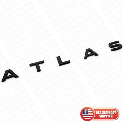 $25.99 • Buy 18-24 VW Atlas Rear Liftgate Hatch Lid Letter Nmaeplate Badge Emblem Gloss Black