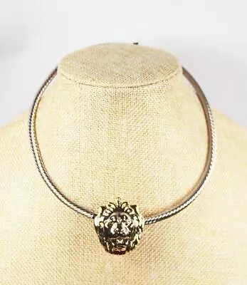 Silver & Gold Tone Lion Pendant Necklace Premium Fashion Jewelry Tone Jx37 New • $14.39