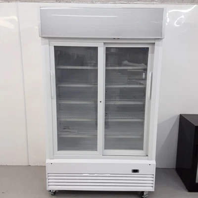 £1020 • Buy Commercial Display Fridge Double Door Chiller Retail Glass Cooler Polar GE581