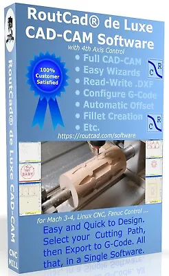 CAD CAM Software G-Code Mach 3-4 Linux CNC EMC2 Fanuc CNC 3040 Mill 4 Axis • $269