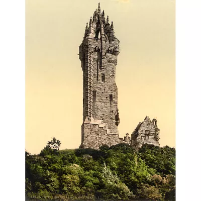 Wallace Monument Stirling Photomechrome Canvas Wall Art Print Poster • £13.99