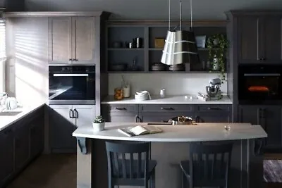 $5199.99 • Buy Custom Fully Assembled 10X10 Hudson Shaker Mist Gray Kitchen Cabinets Modern
