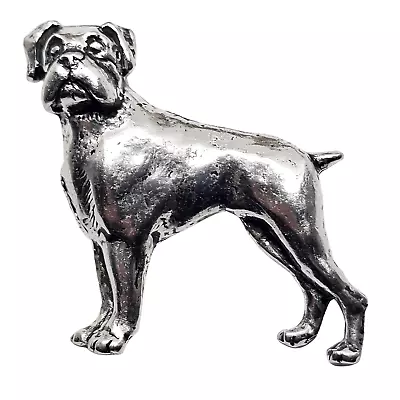 Boxer Pin Badge Brooch Fun Family Dog Pewter Badge Lapel Unisex By A R Brown • £6.40