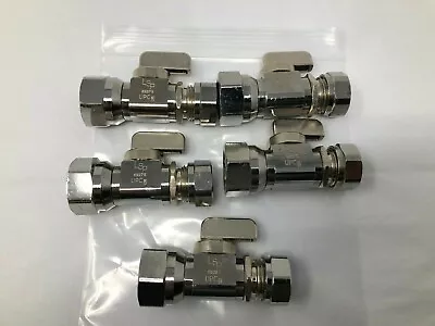 5-LSP Quarter Turn Ball Valves W/Straight Stop Lot Of 5 • $34.69