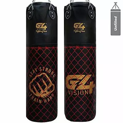 G4 4ft Punch Bag Boxing Punching Bags Genuine Leather MMA UFC Workout Training • $74.99