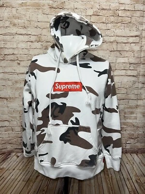 $49.99 • Buy Supreme Box Logo Camo Hoodie Size Medium 👀Has Some Stains👀
