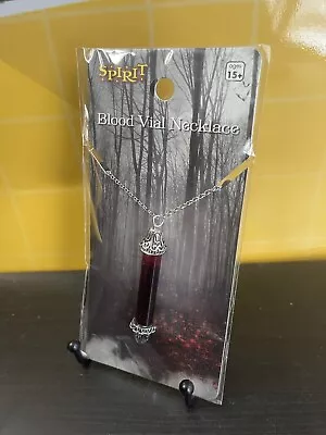 Glass Vial Fake Blood Pewter Charm Necklace Gothic Vampire Costume • $12.50