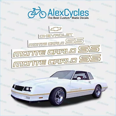 Monte Carlo SS 85 86 Restoration Gold Vinyl Decals Stickers Chevy 1985 1986 Kit • $27.70