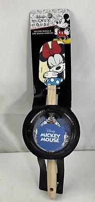 Disney Minnie Mouse Silicone Spatula And Mickey Mouse Cupcake Liner Set • $17.99