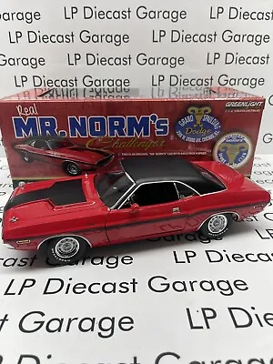 GREENLIGHT 1970 Dodge Challenger R/T Mr. Norms Grand Spalding 1:18 Scale Diecast • $74.99