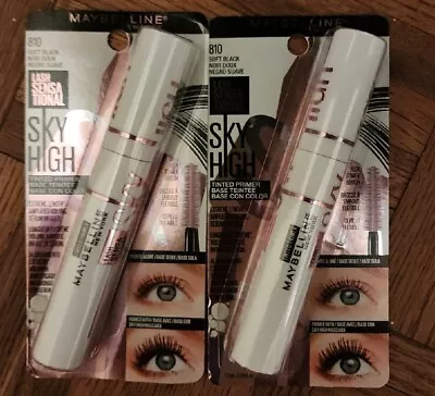 NEW Maybelline Lash Sensational Sky High Mascara #810 Soft Black Tinted Lot Of 2 • $10.05