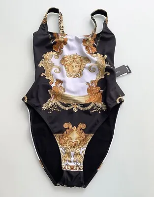 Versace Renaissance Women's Black/Gold Swim Suit 1010050 XS And M • $289