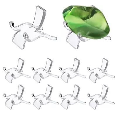 10 Pcs Crystal Stand Rock Holder Display Pedestal Easel For Mineral Rocks Coral • $15.58